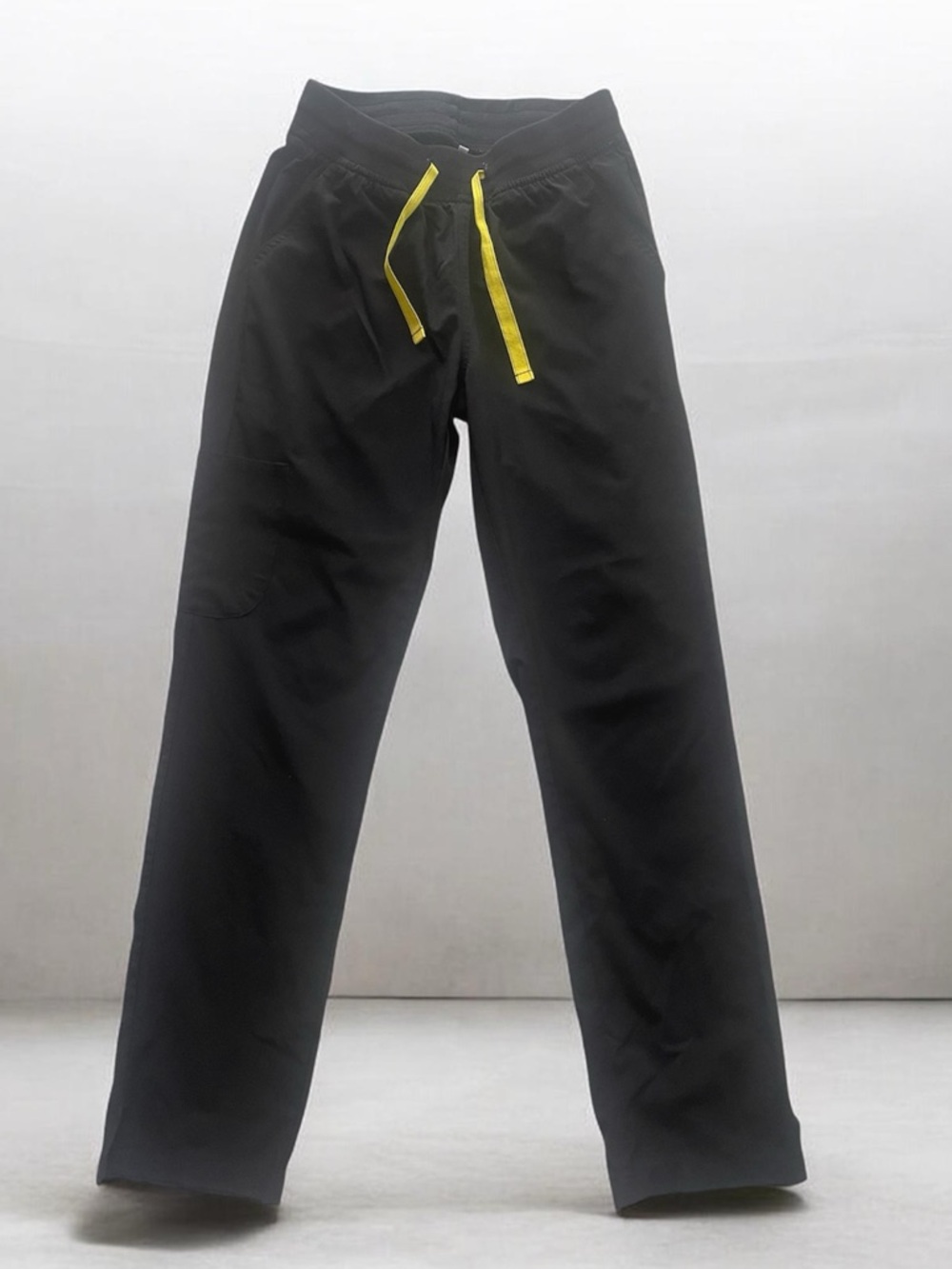 Black woman scrub Pants with Yellow Accent Size S